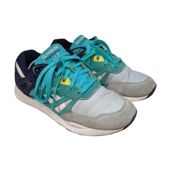Reebok Women’s Ventilator Hexalite Green/Navy Blue Sneakers SZ 8 - Picture 3 of 9